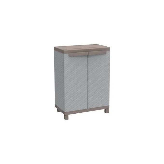 Armario de plástico terry 1002815 c rattan 680 gris y gris paloma