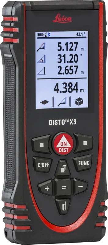 Medidor láser leica disto x3 150 metros con bluetooth, precisión ± 1 mm, ip65