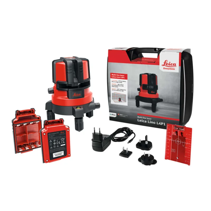 Nivel láser de líneas y puntos lino l4p1 (alcance hasta 80 m; precisión ± 1 mm a 5m) leica geosystems 834838