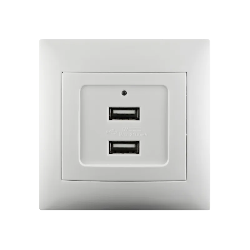 Cargador con 2 usb lika color blanco