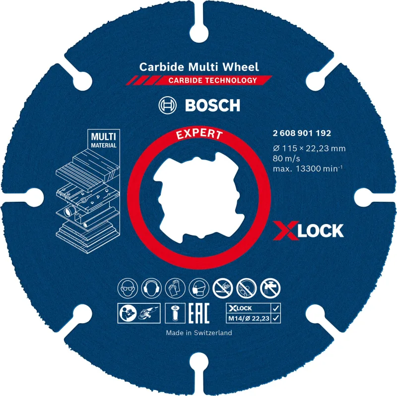 Disco de carburo bosch xlock ø115 mm para multimaterial