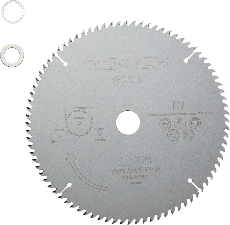 Disco de sierra circular dexter para madera, 254 x 30 mm y 84 dientes