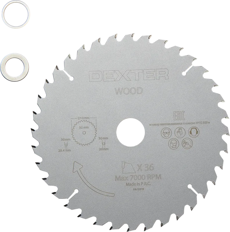 Disco de sierra circular dexter para madera, 210 x 30 mm y 36 dientes