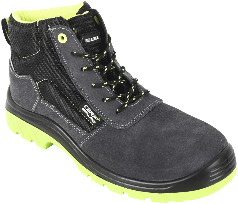 Bota serraje bellota t47 gris y verde