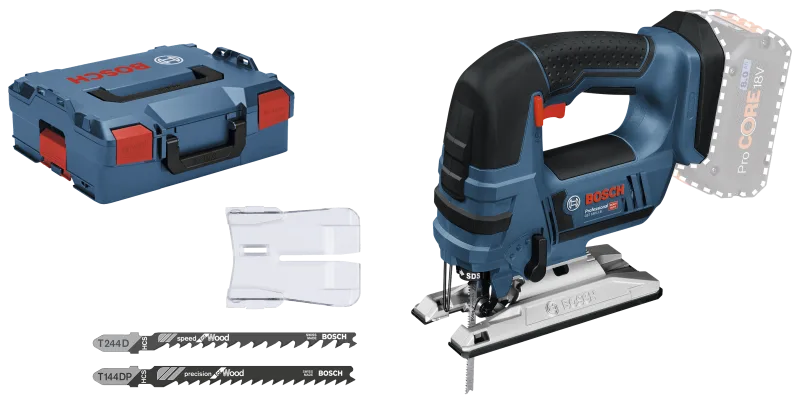 Sierra de calar a batería bosch professional gst 18v + hojas. sin batería