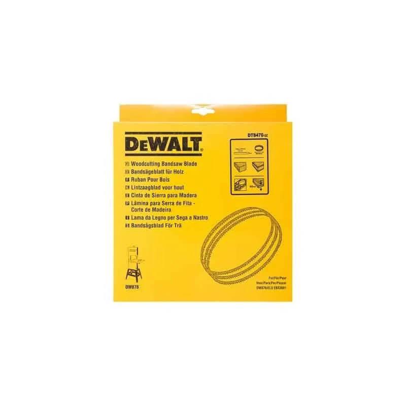 Dewalt dt8474-qz - hoja para sierra cinta 2215x20x0.6mm paso 6.4mm para cortes rápidos en madera gruesa