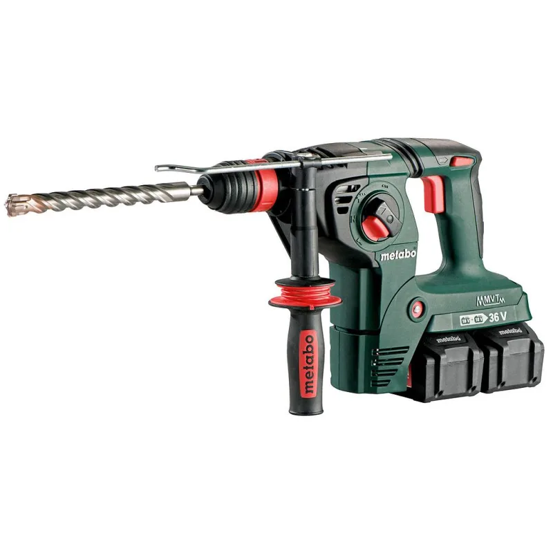 Marteau perforateur burineur kha 36-18 ltx 32 metabo 4 batt. 5,2 ah li-power + 2 charg. asc 145 + coffret metabox - 600796650