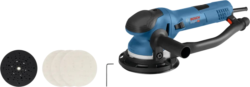 Lijadora excéntrica bosch professional 750 w + accesorios