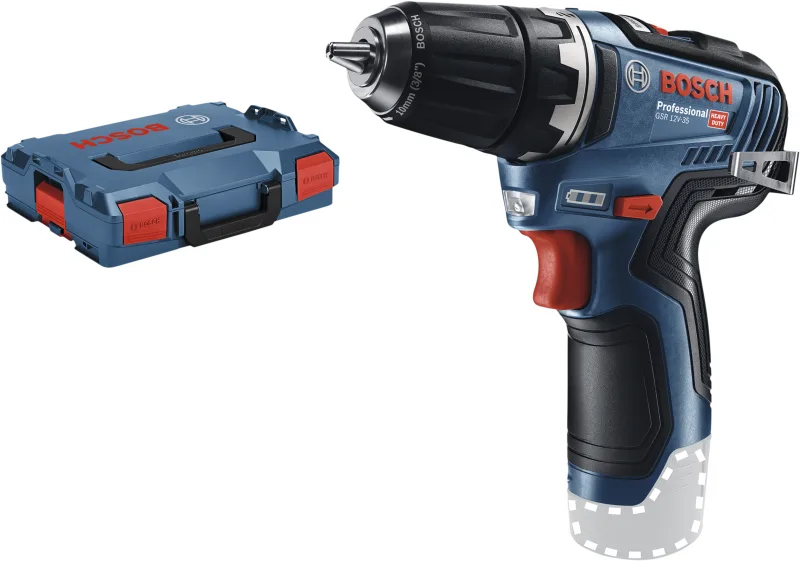 Atornillador a batería bosch professional 12v brushless - sin bateria - maletín l-boxx 102. - gsr 12v-35 professional