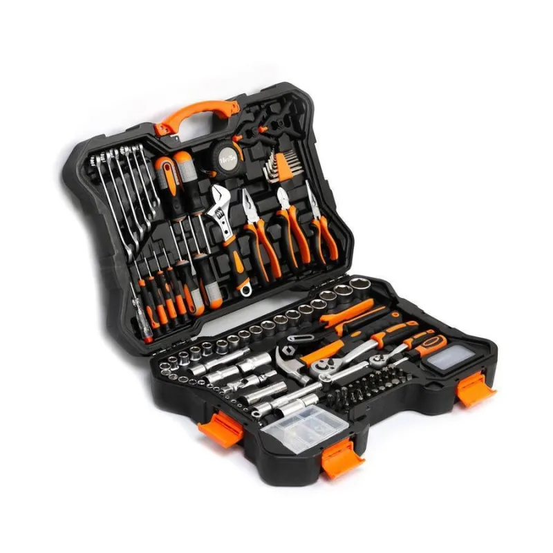 Maletín de herramientas compuesto por 196 piezas.