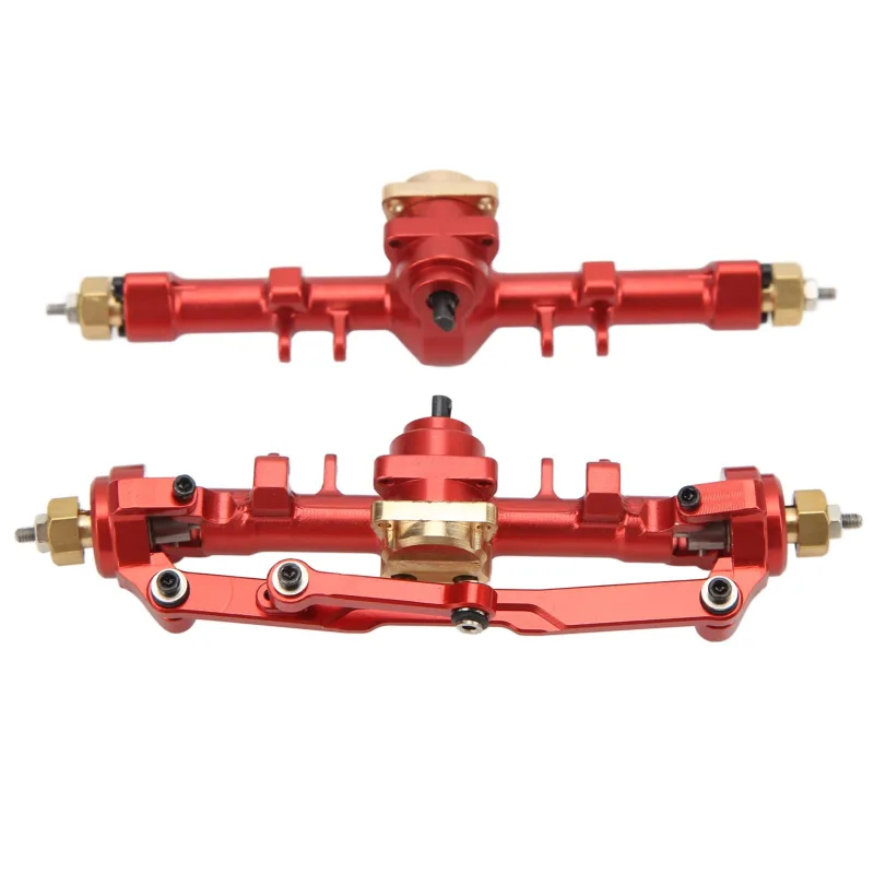 Conjunto de eje delantero y trasero de metal rc para accesorios de actualización de coche rc axial scx24 1 - comfortxl