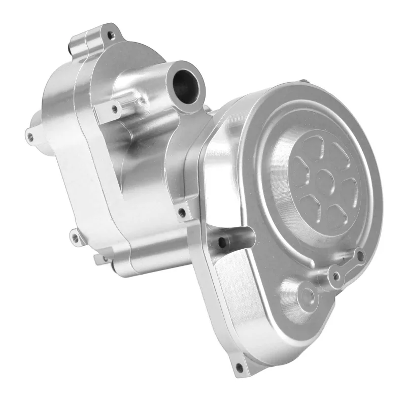 Cubierta de caja de cambios de aluminio, carcasa de caja de cambios estable, realista y liviana para coche rc axial rbx10 1/10