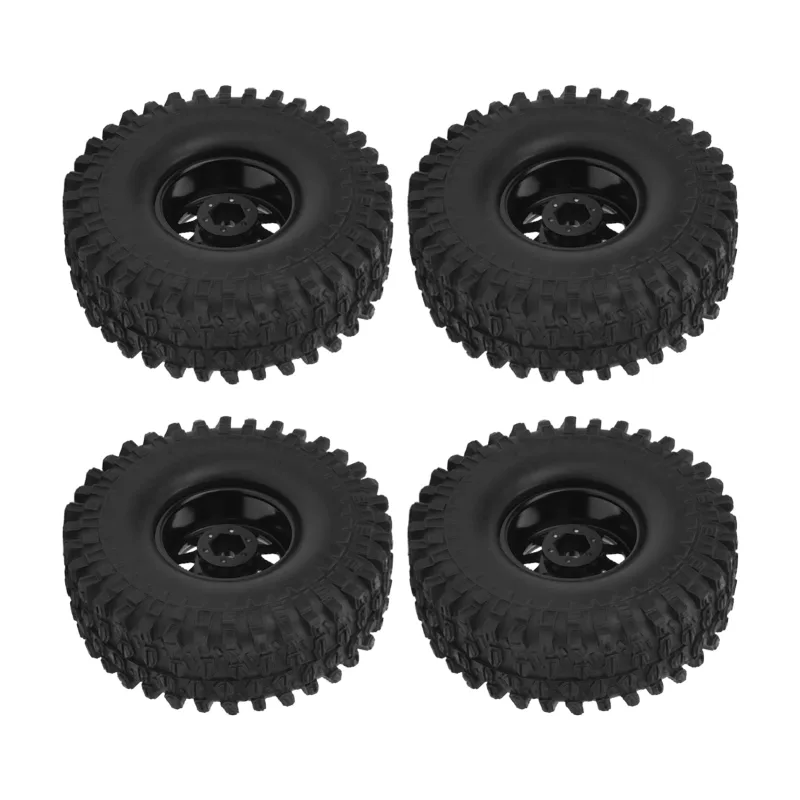 4 piezas de neumáticos para coche rc 1/10 de goma suave y resistente al desgaste para cubo de rueda de oruga rc para axial scx10 900