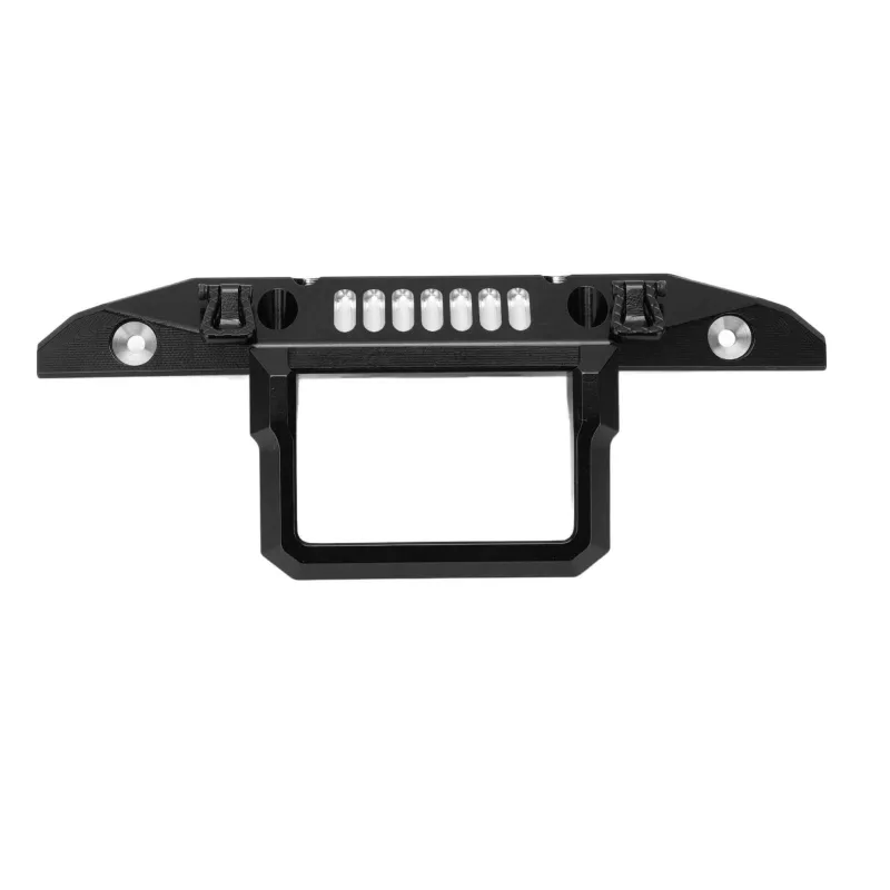 Parachoques delantero de aleación de aluminio para coche rc con orificio para luz led para axial 1/6 para coche sc - comfortxl