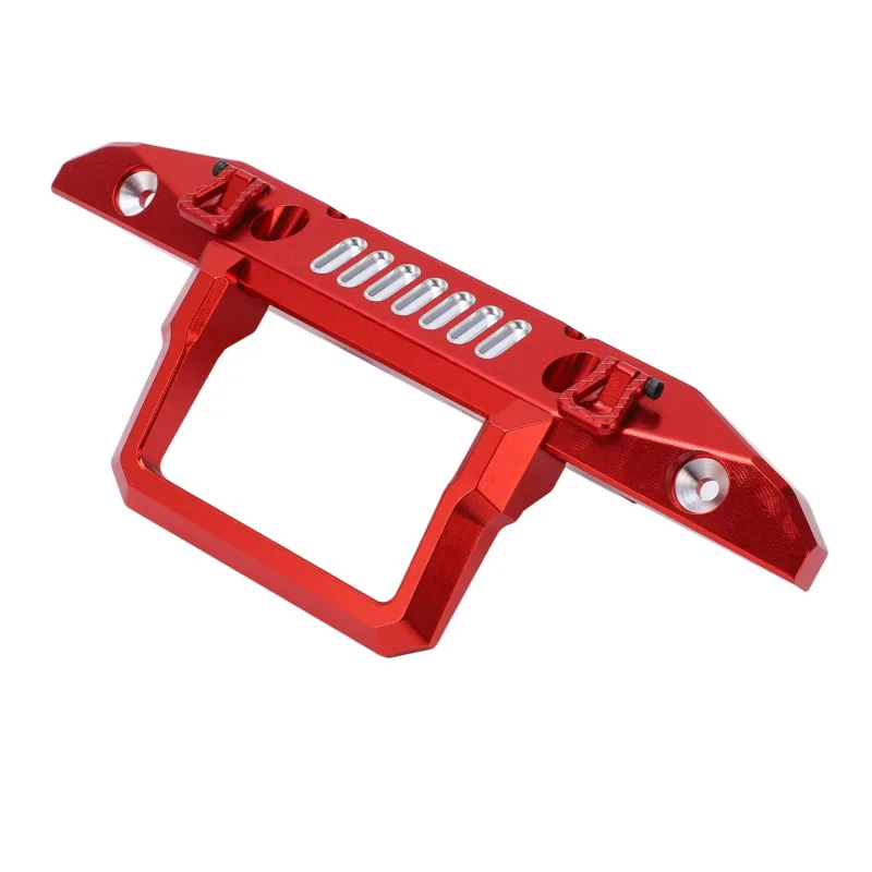 Parachoques delantero de aleación de aluminio para coche rc con orificio para luz led para axial 1/6 para coche s - comfortxl