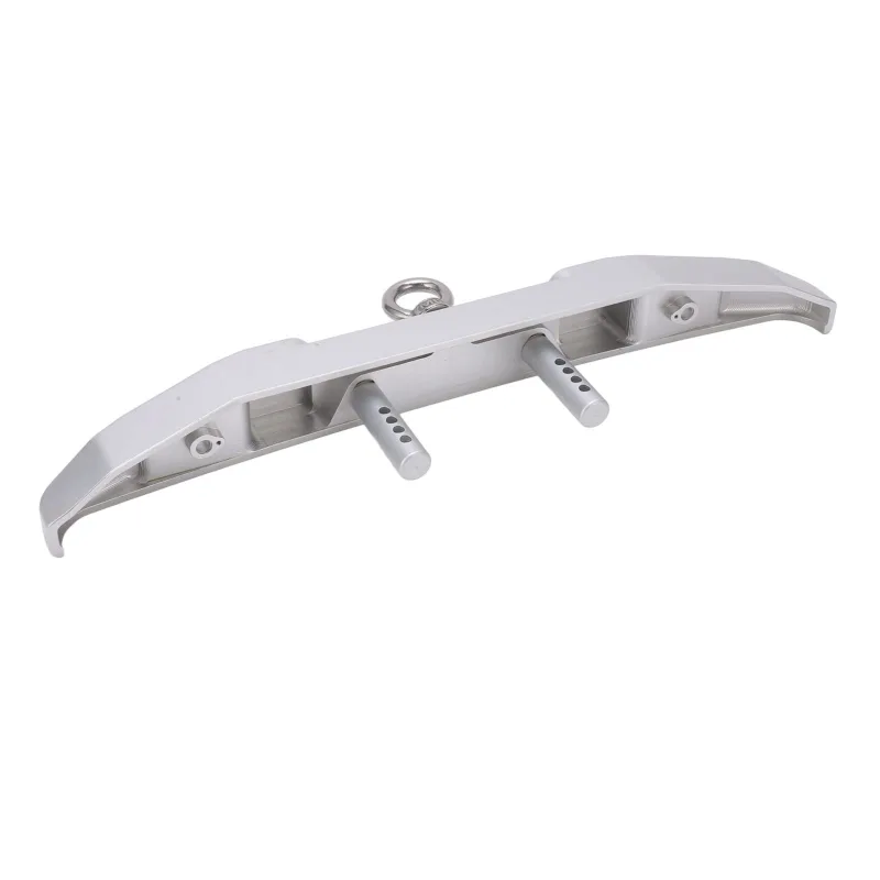 Parachoques trasero de aleación de aluminio para coche rc con gancho de remolque para axial 1/6 para scx6 para jeep j