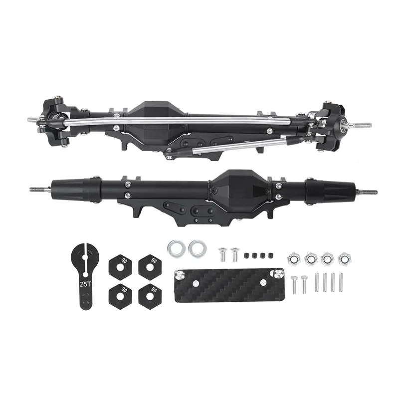 Eje delantero y trasero de aleación de aluminio apto para axial wraith 90018 90020 90053 1/10 rc c - comfortxl