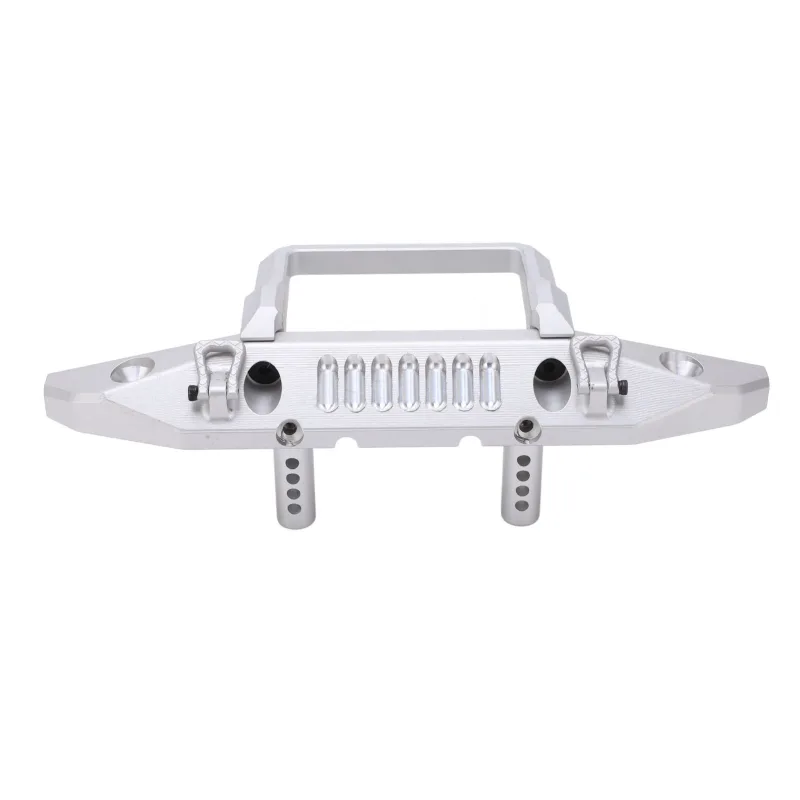 Parachoques delantero de aleación de aluminio para coche rc con orificio para luz led para axial 1/6 para coche scx6 - comfortxl