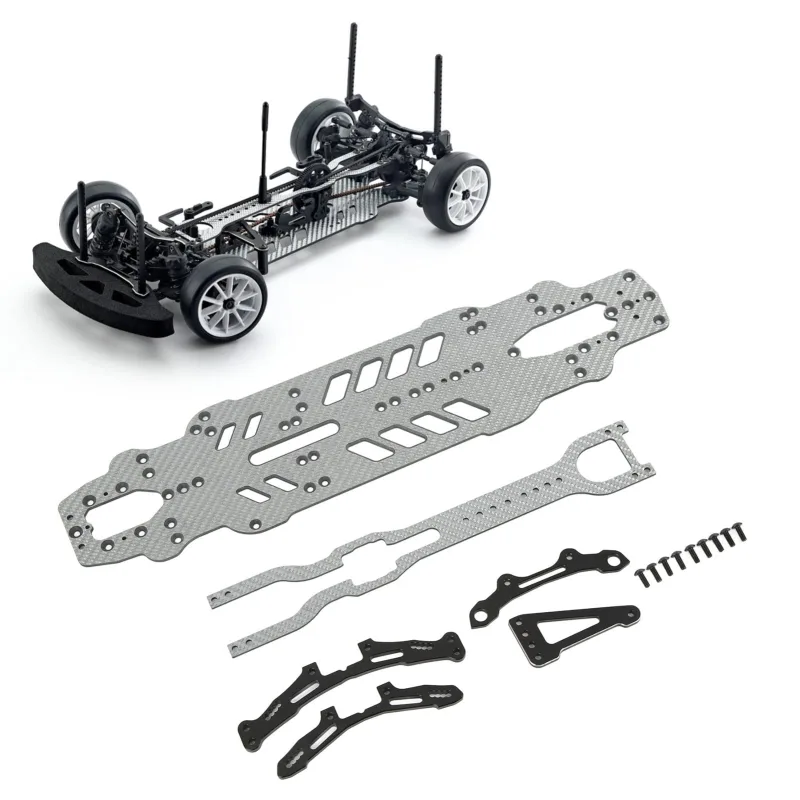 Kit de chasis de coche de turismo rc, kit de chasis de coche de turismo rc con piezas precisas y rígidas - comfortxl