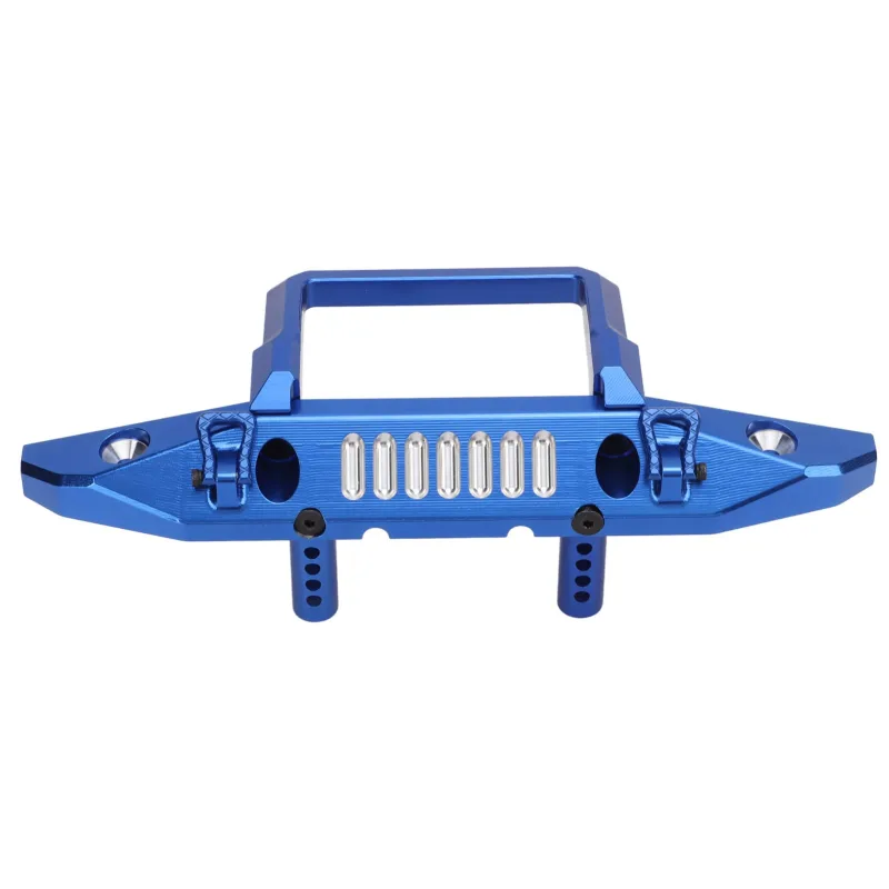 Accesorio de actualización de parachoques delantero de aleación de aluminio para coche rc con orificio de luz led para axial 1/6 para coche s