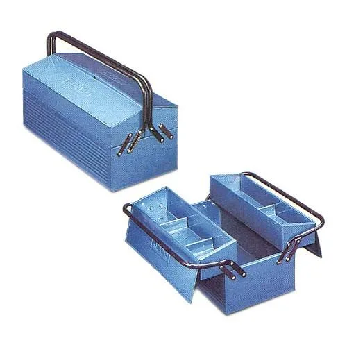 Caja herramientas metal azul 2 compartimientos marca heco