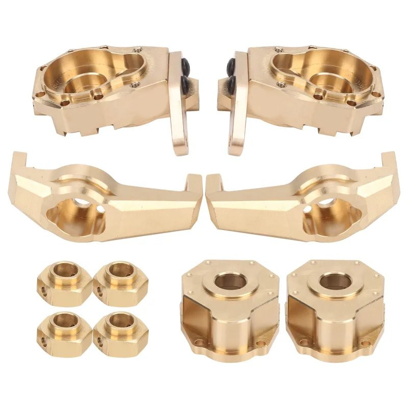 Juego de montaje de eje de transmisión de carcasa de transmisión de portal frontal de latón para traxxas trx4 trx6 1/10 rc crawler - comfortxl