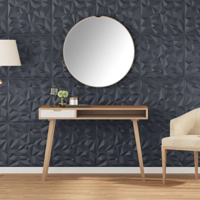 Maison exclusive - paneles de pared 12 uds xps amatista gris 50x50 cm 3 m²