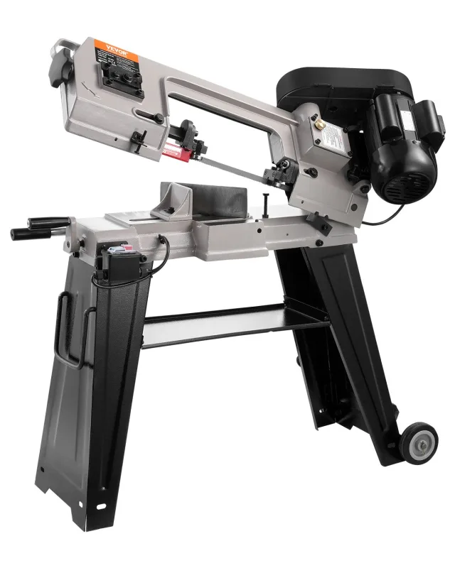 Sierra cinta metal vevor 4x6,vertical 220v,motor 550w,ángulo 0-45°,velocidad variable,para metal,madera,plástico