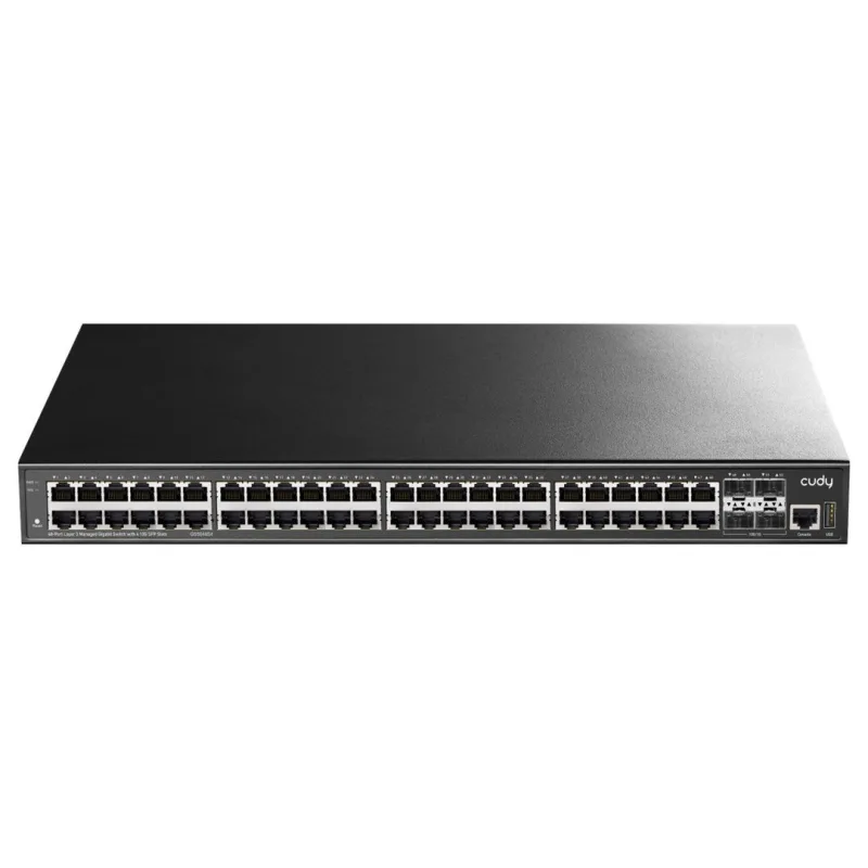 Conmutador de red cudy gs5048s4 gigabit ethernet l3 administrado (10/100/1000) negro