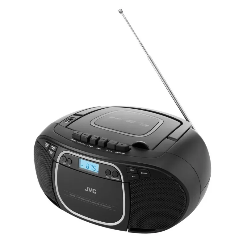 Reproductor de radio jvc rc-e451b boombox negro