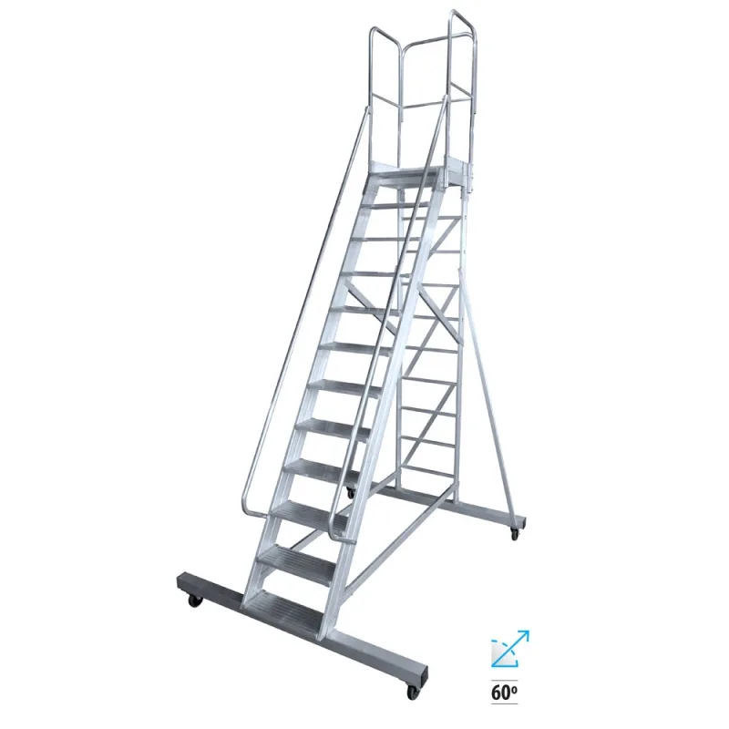 Escalera ktl big max escalera ktl de plataforma móbil 60º 11 escalones
