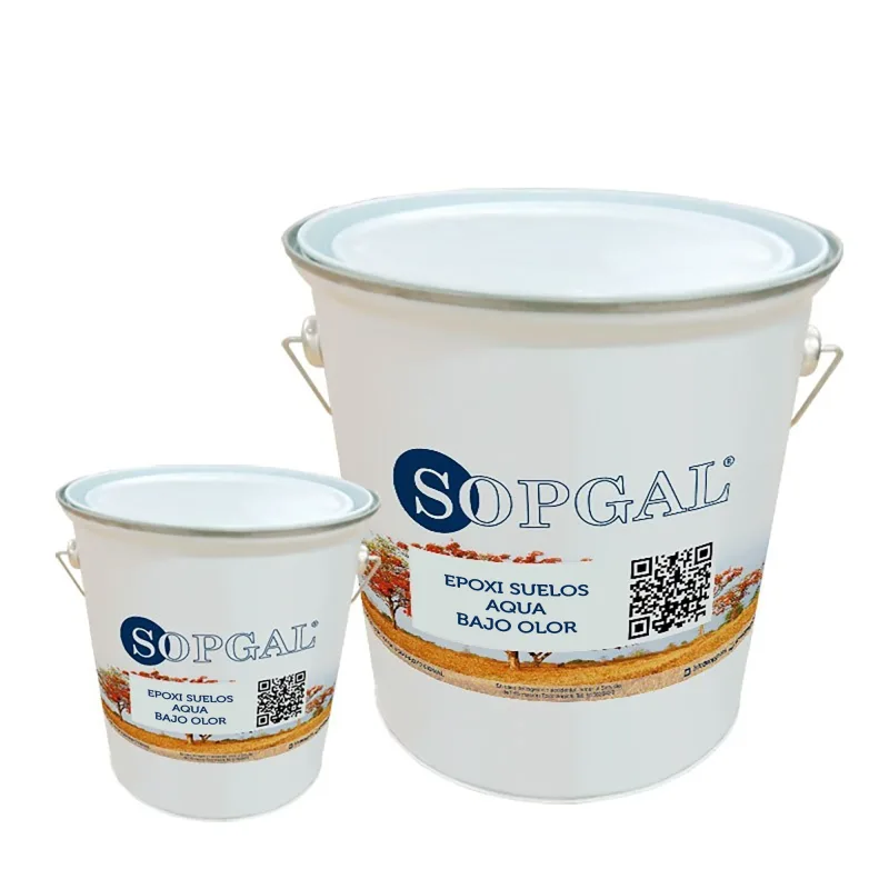 Pintura epoxi bicomponente base agua bajo olor (verde, 5kg + 1kg) - protección para suelos industriales, almacenes, parkings y pavimentos interiores