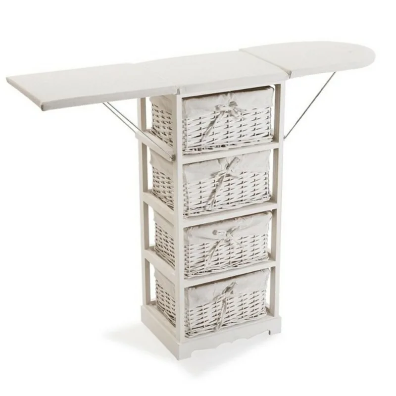 Centro de planchado basic blanco madera (30 x 85 x 110 cm)