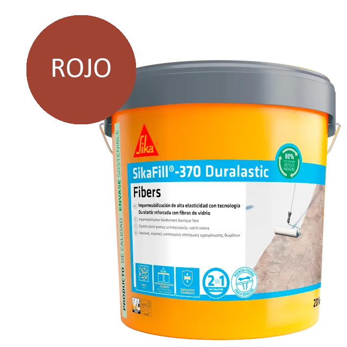 Pintura impermeabilizante sika 20kg rojo