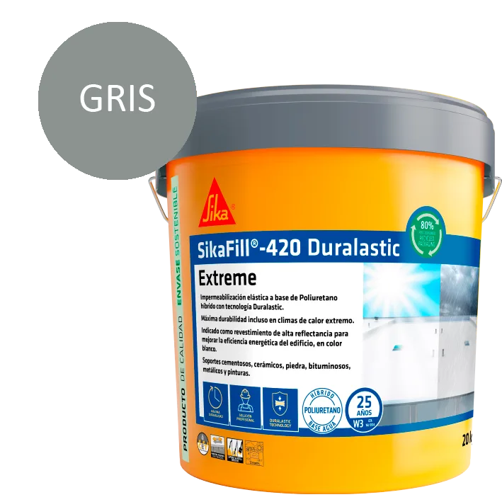 Pintura impermeabilizante sika 20kg gris