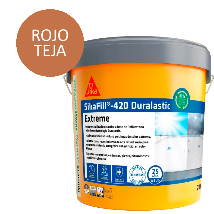 Pintura impermeabilizante sika 20kg terracota