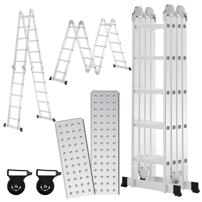 Escalera plegable 4x5 582cm escalera doméstica multifuncional escalera de aluminio