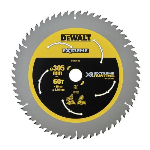 Dewalt hoja de sierra circular 305x30 mm 60 dientes xr extreme runtime - dt99575