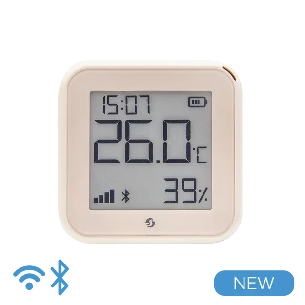 Detector de humedad y temperatura shelly h&t gen3 ivory