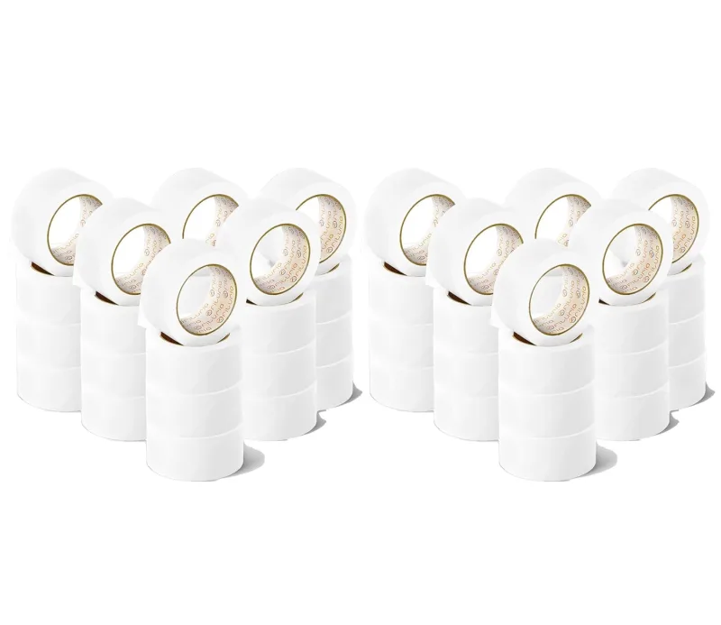 Ofituria cinta adhesiva, color blanco, cinta para embalaje y organizar tus cajas y envíos 66 mt x 48 mm (48 und. - blanco)