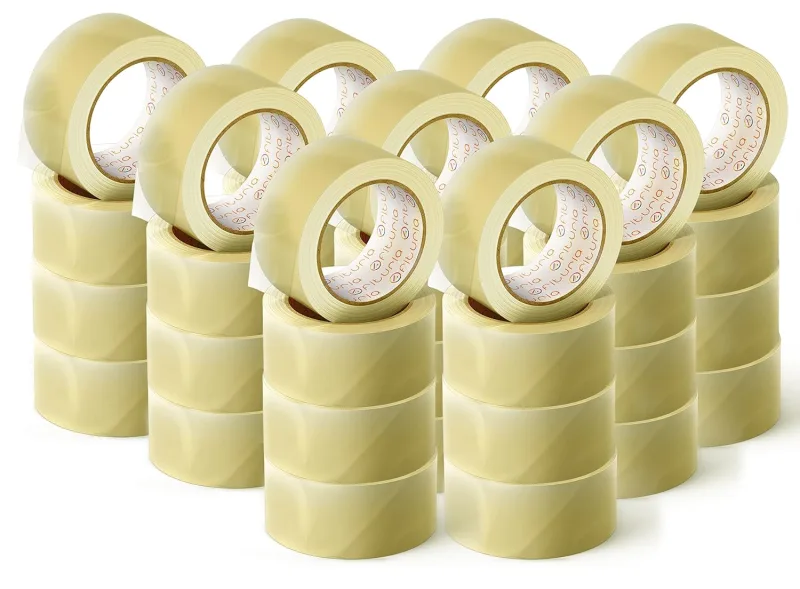 Ofituria cinta adhesiva de embalar transparente para embalaje de cajas de cartón de envíos y mudanzas.(36 cms x 60 mts - transparente, 96 rollos)