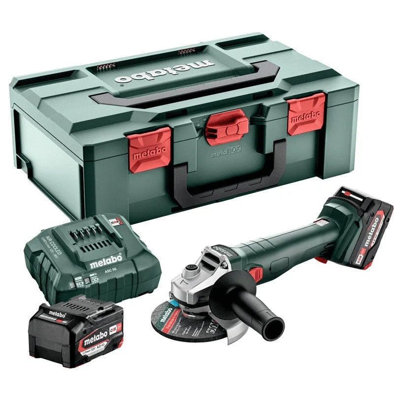 Metabo. szlifierka kąt.w 18 7-125 2x4,0ah metabox