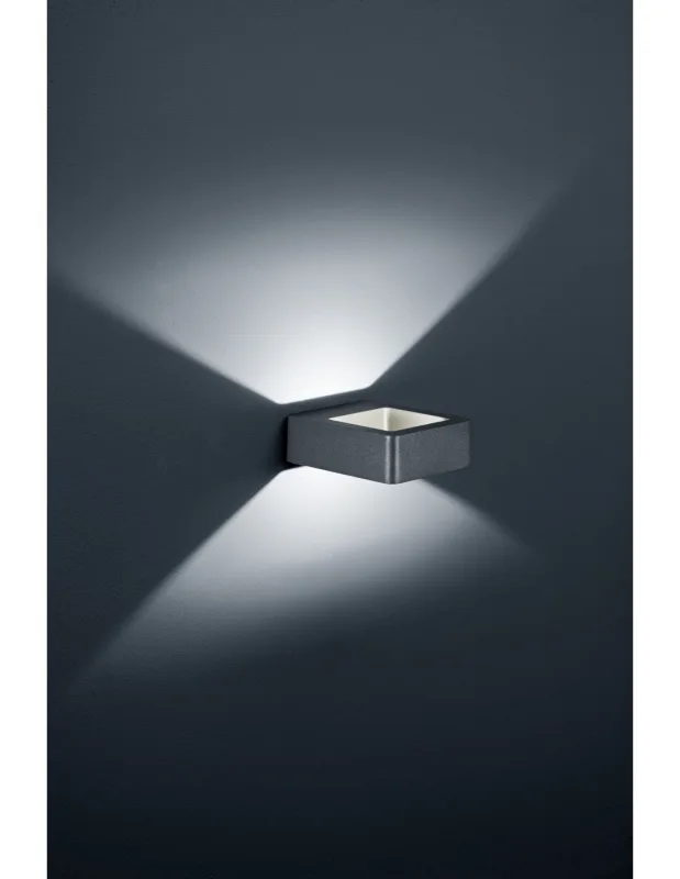Reno aplique de exterior doble led light ip54 antracita trio lighting