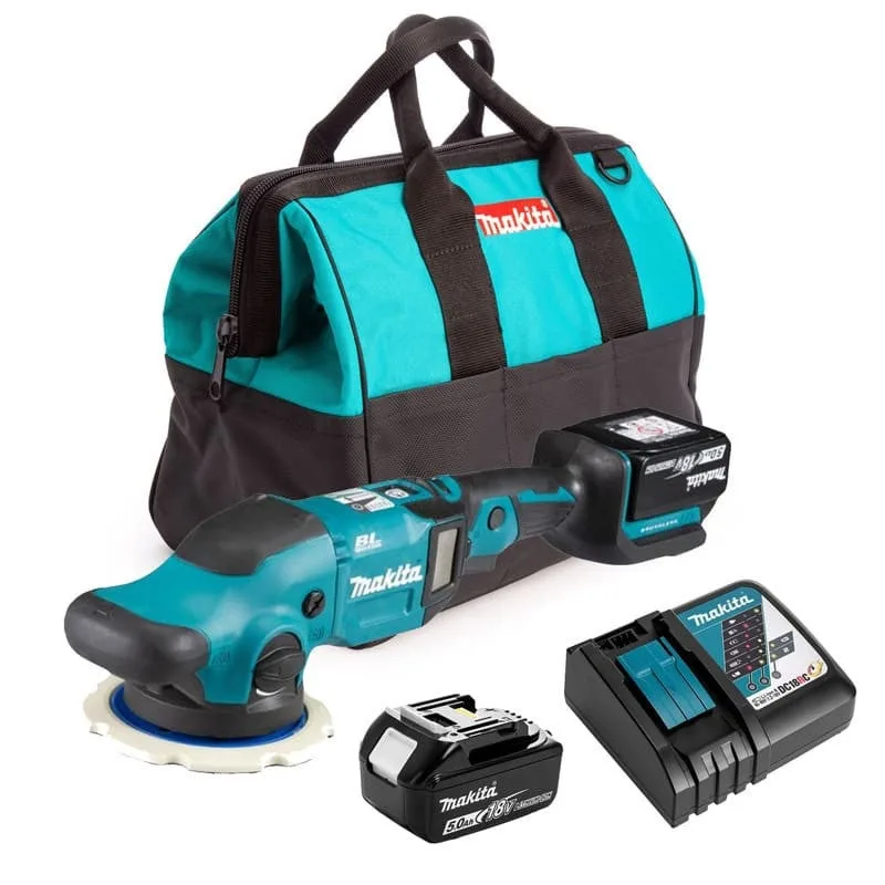 Makita - pulidora 18 v li-ion 5 ah 150 mm - dpo600rte