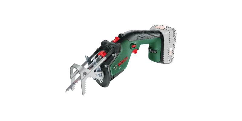 Sierra eléctrica 370x81x138 para cortar ramas hasta 80 mm, batería 18v, tecnología syneon