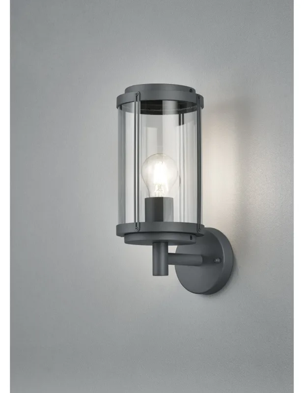 Aplique farol ip44 tanaro antracita h32 cm trio lighting