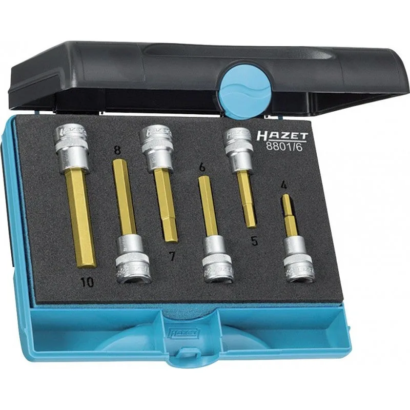 Hazet jeu de douilles mâles 8801/6 ∙ carré creux 3/8 pouce (10 mm) ∙