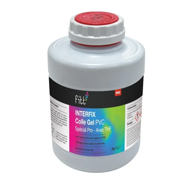 Cola para pvc profesional conforme a la red de suministro ef en gel de presión y evacuaciones para pvc bote 1l