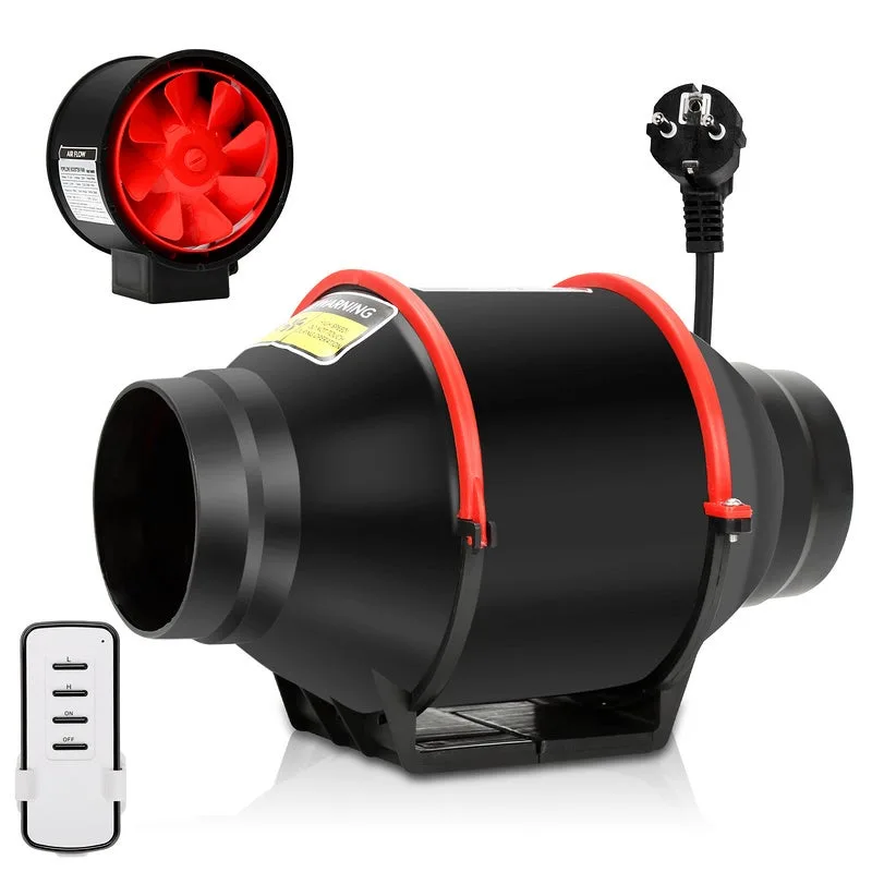 Extractor de conductos ventilador 100mm 40w 310m³/h con mando a distancia