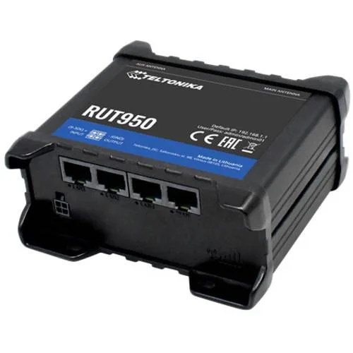 Teltonika rut950 router inalámbrico fast ethernet banda única (2,4 ghz) 4g negro